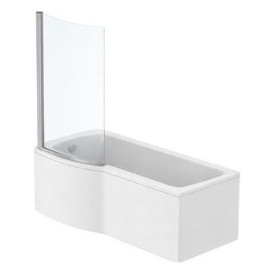 IDEAL Baignoire Connect air avec pieds et pare bain , 170 X 80 version gauche, Pare bain fixe