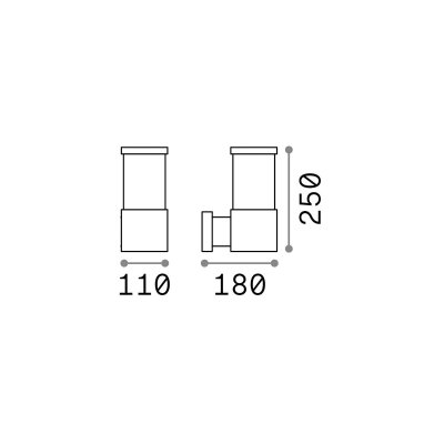 IDEAL LUX  027005 Tronco AP1 Eclairage de Mur,Antracite