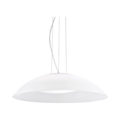 IDEAL LUX  Lena - Luminaire Suspendu &Agrave; 3 Ampoules &Agrave; D&ocirc;me Blanc, E27