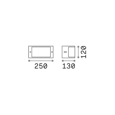IDEAL LUX  Rex-1 AP1 - Applique depuis l'ext&eacute;rieur - Blanc - 