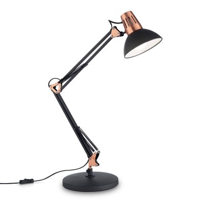 IDEAL LUX  WALLY TL1 - Lampe de bureau - Noir/Cuivre - 