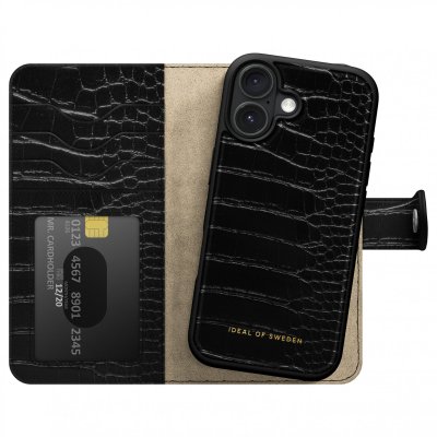 IDEAL OF SWEDEN  Magnet Wallet+ &Eacute;tui portefeuille Apple iPhone 17 - Black Croco
