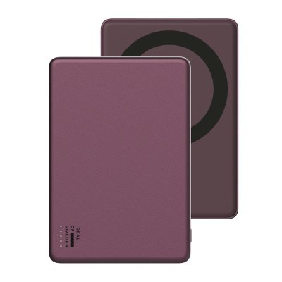 IDEAL OF SWEDEN  MagSafe Powerbank Slim 5.000 mAh - Batterie externe sans fil - Cherry Lacquer