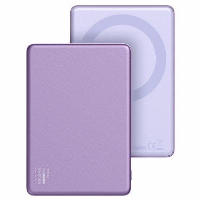 IDEAL OF SWEDEN  MagSafe Powerbank Slim 5.000 mAh - Batterie externe sans fil - Lavender Milk - Neuf