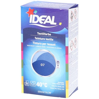 IDEAL  Teinture Textile Liquide 40 ml Bleu Marine Lot de 6