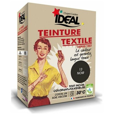 IDEAL  TEINTURE TEXTILE MACHINE NOIR 350GR FIXATEUR + SEL
