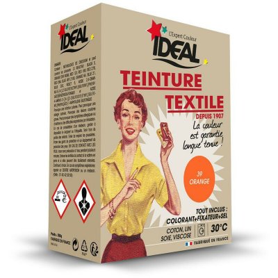 IDEAL Teinture Textile Machine Orange 350GR FIXATEUR + SEL