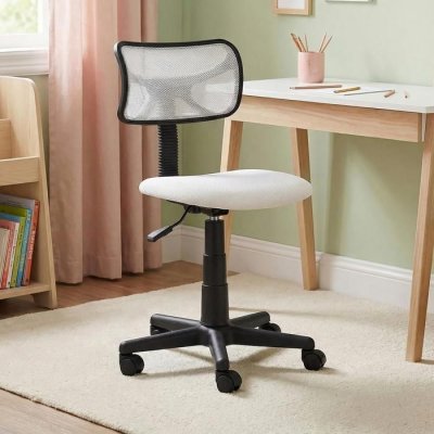 Idimex Chaise de bureau pour enfant MILAN, blanc