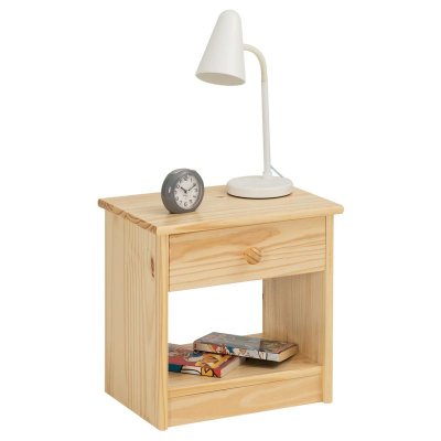 Idimex - Table de chevet moritz pin massif vernis naturel - Naturel