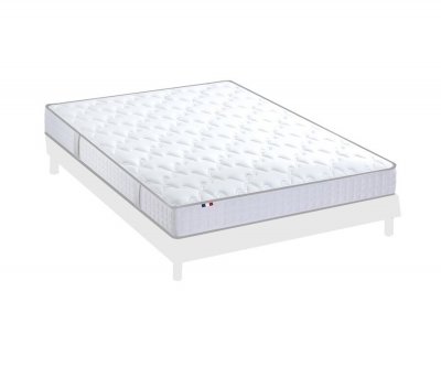 IDLITERIE  - Matelas mousse haute resilience cirrus - + sommier kit - blanc, - 160x200cm