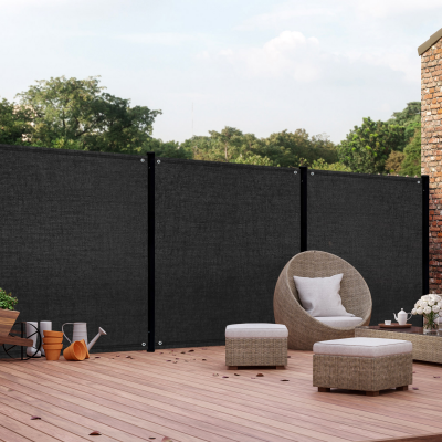 IDMARKET  Brise vue 1.8x10 M noir Poly&eacute;thyl&egrave;ne Noir