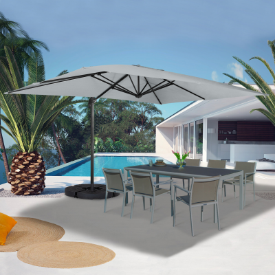 IDMARKET  Parasol d&eacute;porta rotatif 360