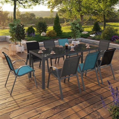 IDMARKET  Salon Madrid 190 CM mix color Gris