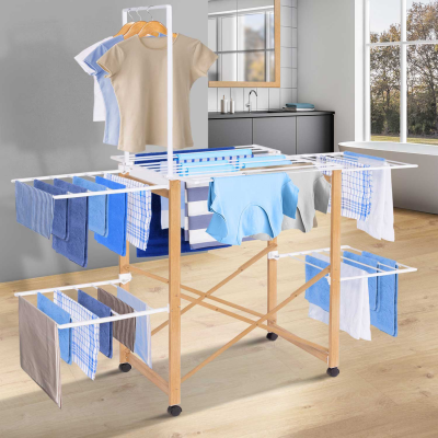 IDMARKET  - S&eacute;choir &agrave; Linge Deluxe Design Imitation Bois avec penderie