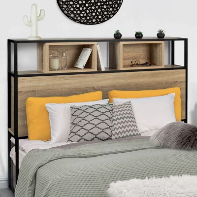 Idmarket - T&ecirc;te de lit detroit 145 cm design industriel - Naturel