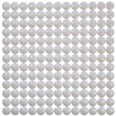ID MAT IDMAT Blanc Tapis Fond &eacute;vier Bulles, 100% Polyester, Taille Unique