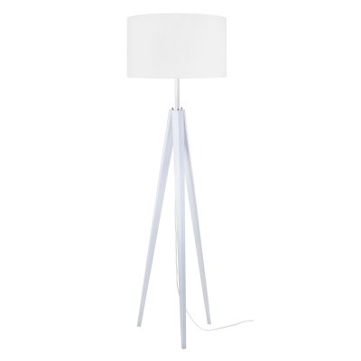 TOSEL IDUN B - Lampadaire tr&eacute;pied bois blanc d'ivoire