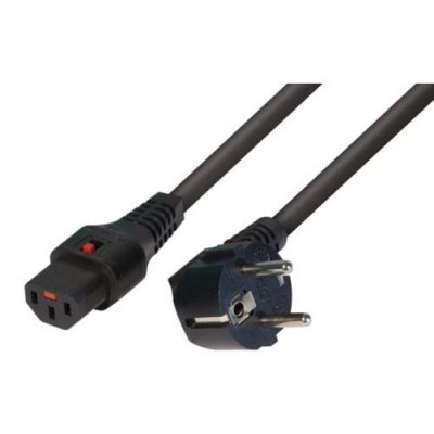 CUC IEC-LOCK Cordon d'alimentation CEE7 / C13 &agrave; verrouillage noir - 2,0 m