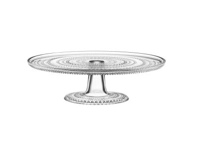 IITTALA  Kastehelmi Assiette &agrave; Tarte, Verre, Transparent, Standard