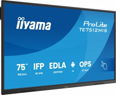 IIYAMA  75"" LED - ProLite TE7512MIS-B4AG