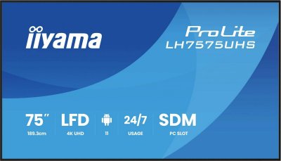 IIYAMA  &Eacute;cran Prolite Lh7575uhs-b2ag 75&acute;&acute; 4k