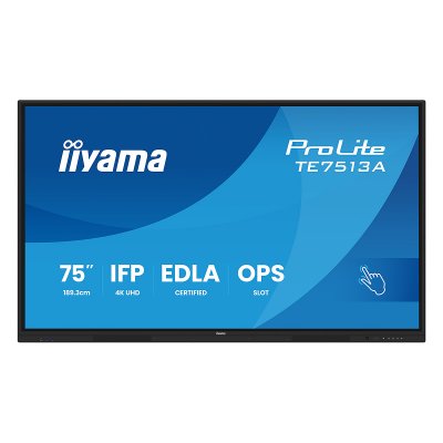 IIYAMA  &Eacute;cran Tactile Prolite Te7513a-b1ag 75&acute;&acute; 4k Ips Led