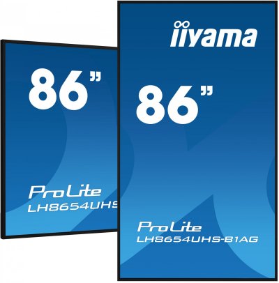 IIYAMA  LFD 86 dalle IPS 24/7 3840x2160 1xDVI 1xVGA 3xHDMI 2xHP 1xDP 2xUSB 1xMin