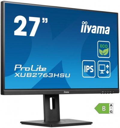 IIYAMA  XUB2763HSU-B1 Moniteur 27"", IPS, 1920 x 1080/100 Hz, 1H1DP, Has