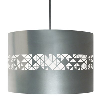 TOSEL IKAT CARRES - Suspension cylindrique m&eacute;tal aluminium