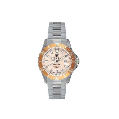 IKE  BR007&nbsp;&ndash;&nbsp;Montre avec Bracelet en Cuir pour Homme, Rose/Gris