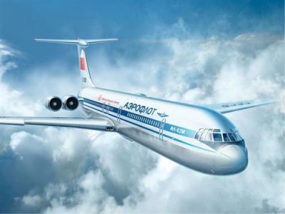  Ilyushin-62m, Soviet Passenger Aircraft - 1:144e - Icm