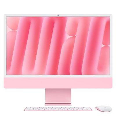 iMac 24'' ecran retina 4,5K 256G0 SSD 16 GO RAM Puce M4 CPU 8 coeurs GPU 8 coeurs Rose