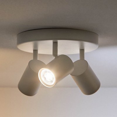 WIZ IMAGEO-Spot 3 lumi&egrave;res orientable connect&eacute; change de couleur &Oslash;21cm