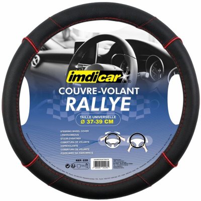 IMDIFA Couvre-volant Rallye - Noir avec coutures rouges