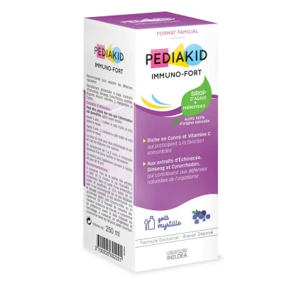 PEDIAKID Immuno-fort Sirop Gout Myrtille 250ml 