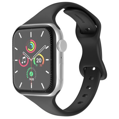 IMOSHION  Bracelet slim en silicone Apple Watch 38/40/41/42 mm - Noir