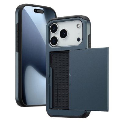 IMOSHION  Coque arri&egrave;re avec porte-cartes Apple iPhone 17 Pro - Bleu fonc&eacute;