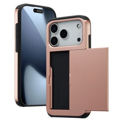 IMOSHION  Coque arri&egrave;re avec porte-cartes Apple iPhone 17 Pro - Rose Dor&eacute;