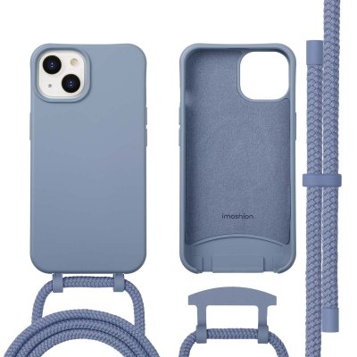 IMOSHION  Coque arri&egrave;re Color avec cordon amovible et MagSafe Apple iPhone 14 - Ash Blue