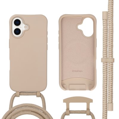 IMOSHION  Coque arri&egrave;re Color avec cordon amovible et MagSafe Apple iPhone 17 - Nude