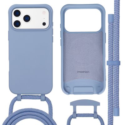 IMOSHION  Coque arri&egrave;re Color avec cordon amovible et MagSafe Apple iPhone 17 Pro - Ash Blue