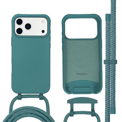 IMOSHION  Coque arri&egrave;re Color avec cordon amovible et MagSafe Apple iPhone 17 Pro - Vert fonc&eacute;
