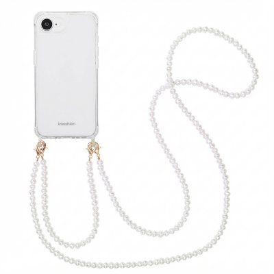 IMOSHION  Coque avec cordons de t&eacute;l&eacute;phone Apple iPhone 16e - Perles