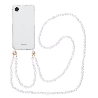 IMOSHION  Coque avec dragonne + bracelet Apple iPhone 16e - Perles C&oelig;urs