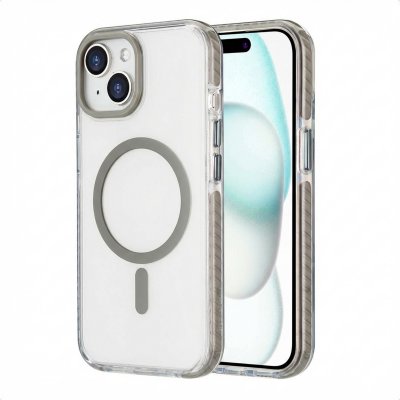 IMOSHION  Coque Combat MagSafe Apple iPhone 15 - Gris