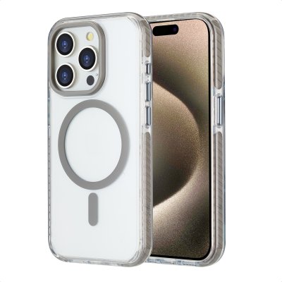 IMOSHION  Coque Combat MagSafe Apple iPhone 15 Pro - Gris