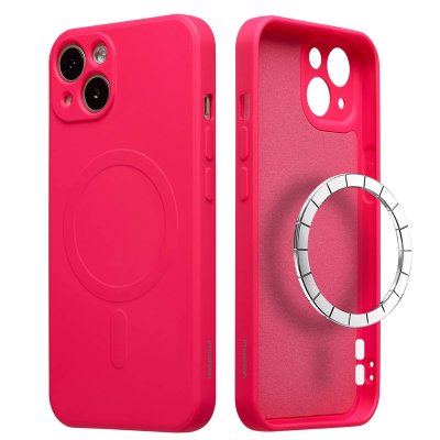 IMOSHION  Coque Couleur avec MagSafe Apple iPhone 14 - Neon Pink