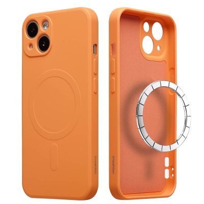 IMOSHION  Coque Couleur avec MagSafe Apple iPhone 15 - Neon Orange