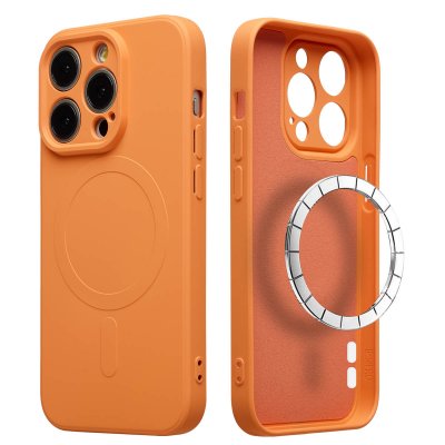 IMOSHION  Coque Couleur avec MagSafe Apple iPhone 15 Pro Max - Neon Orange