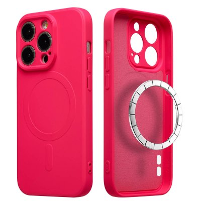 IMOSHION  Coque Couleur avec MagSafe Apple iPhone 15 Pro Max - Neon Pink